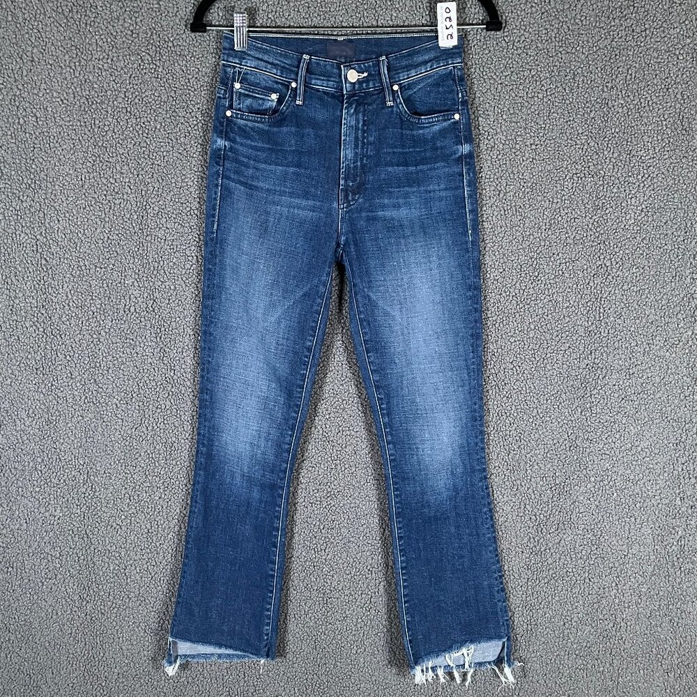 Mother The Insider Crop Step Fray in Royal Treatment Jeans - Women's Size 24